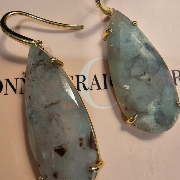 Connie Craig Carroll Jewelry Isla Shell Drop Earrings | HSN Connie Craig Carroll Jewelry Reid Pear Aquaprase Drop Earrings